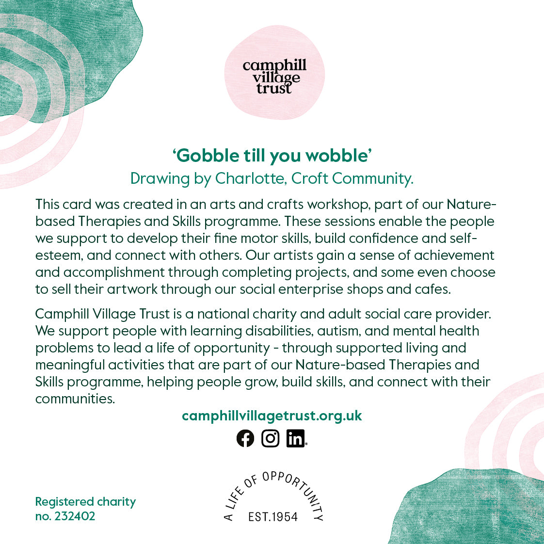 Gobble til' you Wobble- Christmas Cards