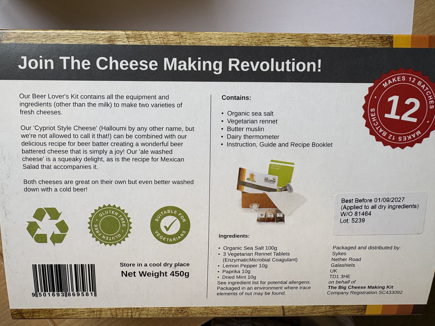 BEER LOVER'S CHEESE MAKING foodie gift vegetarian gluten fre