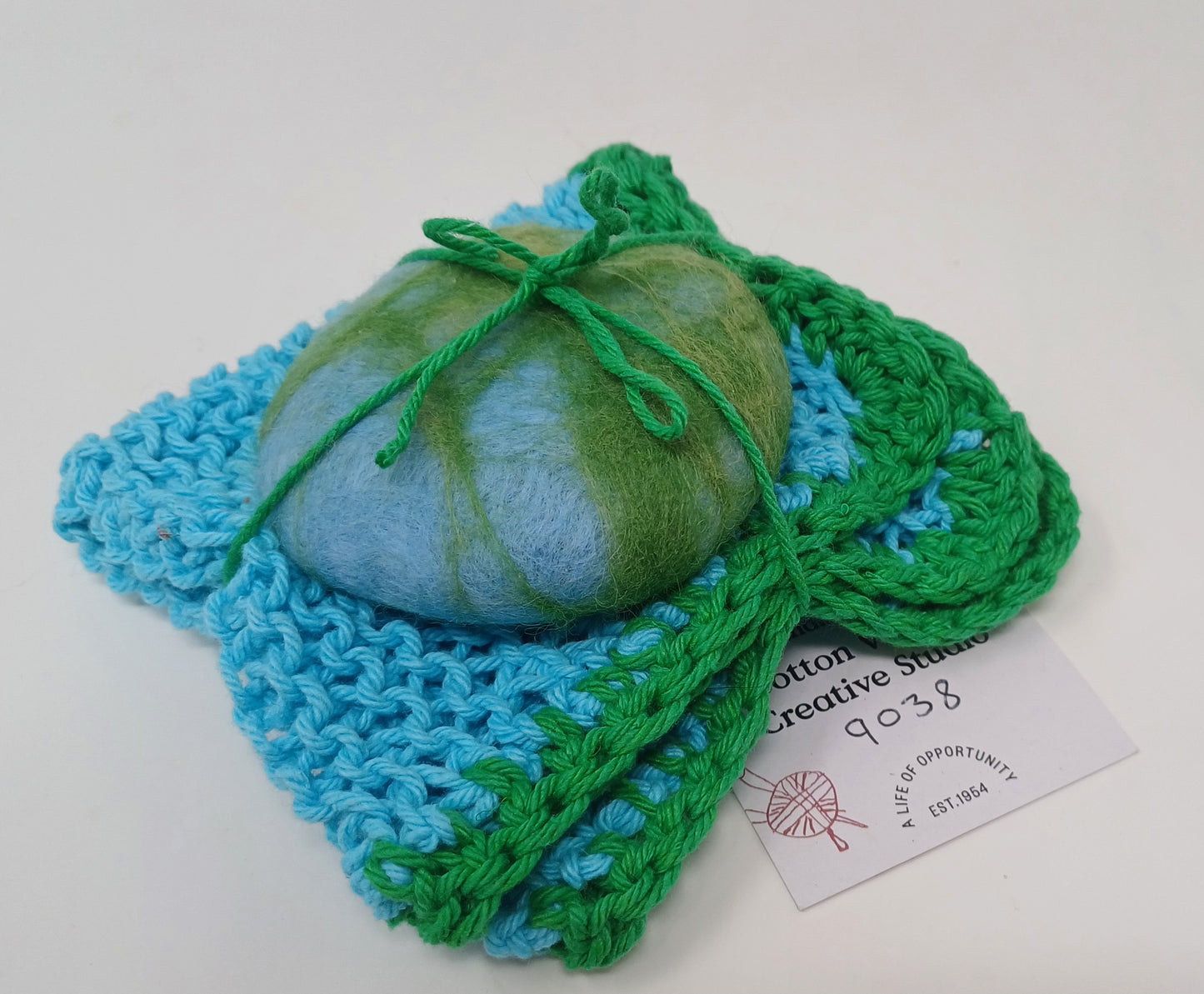 Felted Soap and Wash Cloth Set