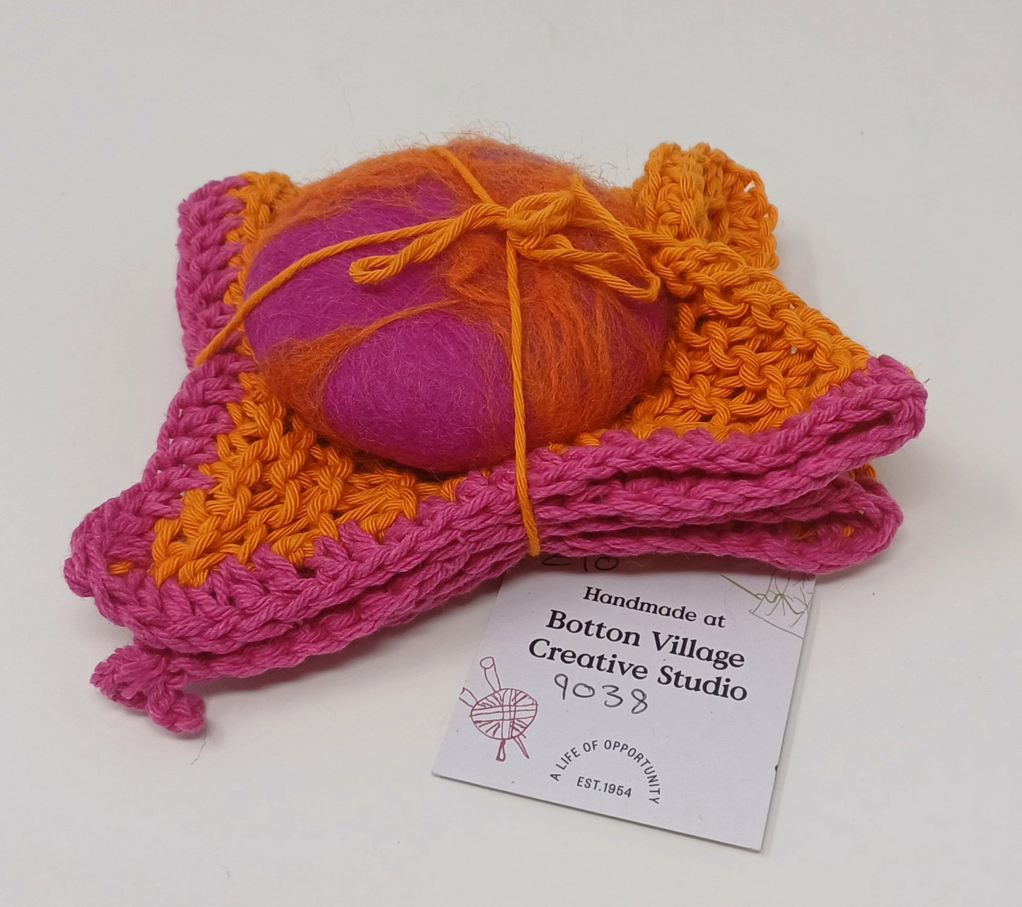 Felted Soap and Wash Cloth Set