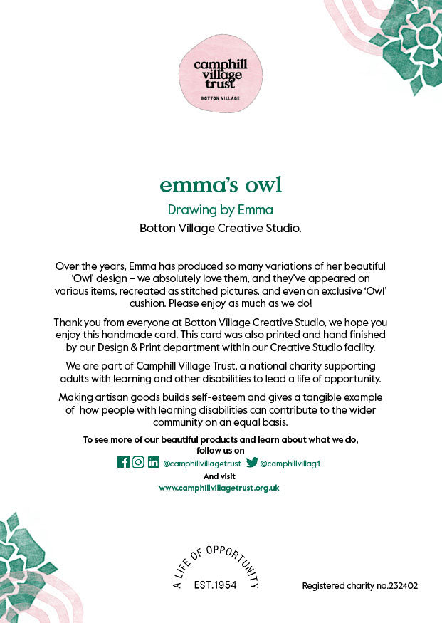 Pack of 3 Emma's Owl Greeting Cards