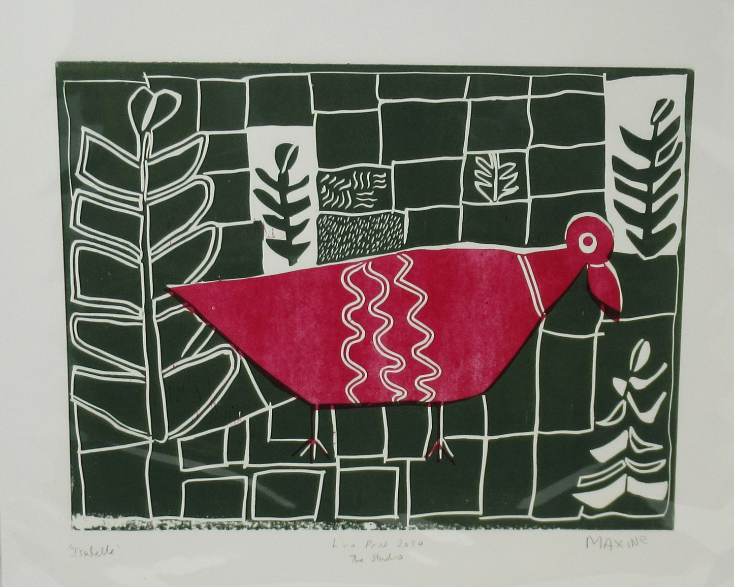 'Isabelle' Bird Lino Print  (10 variations)