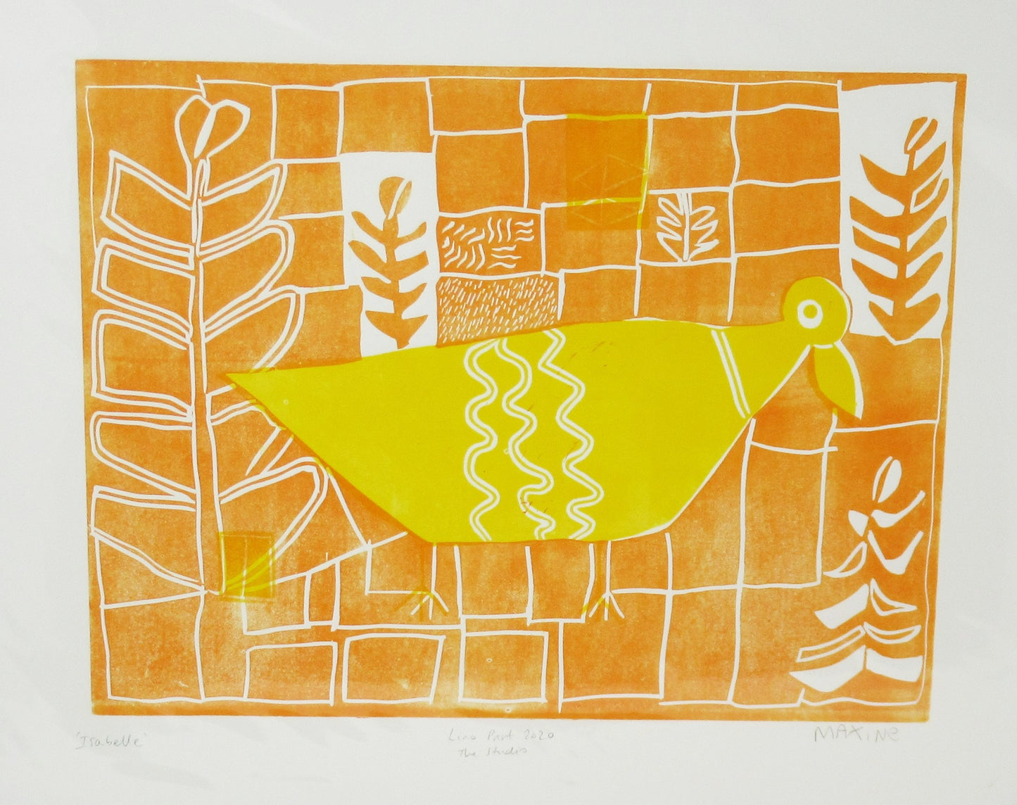 'Isabelle' Bird Lino Print (10 variations)