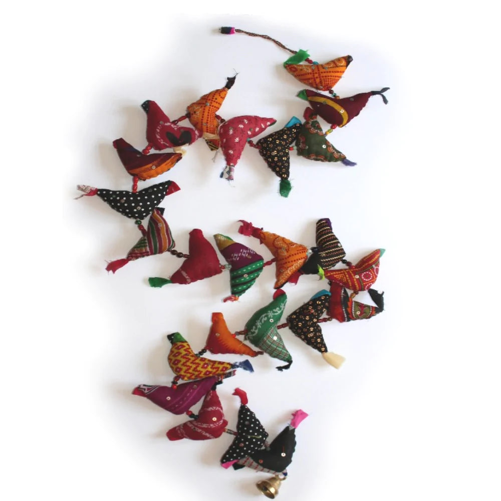 Large Fabric Birds Hanging Decoration