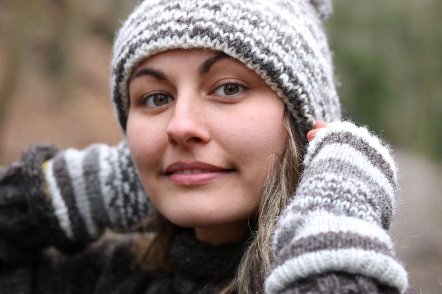 Nordic Knit Wool Wrist Warmers