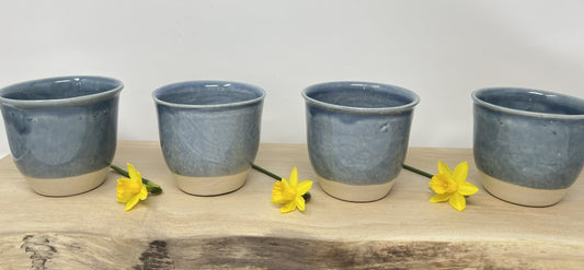 Blue Dip-Glaze Stoneware Beaker