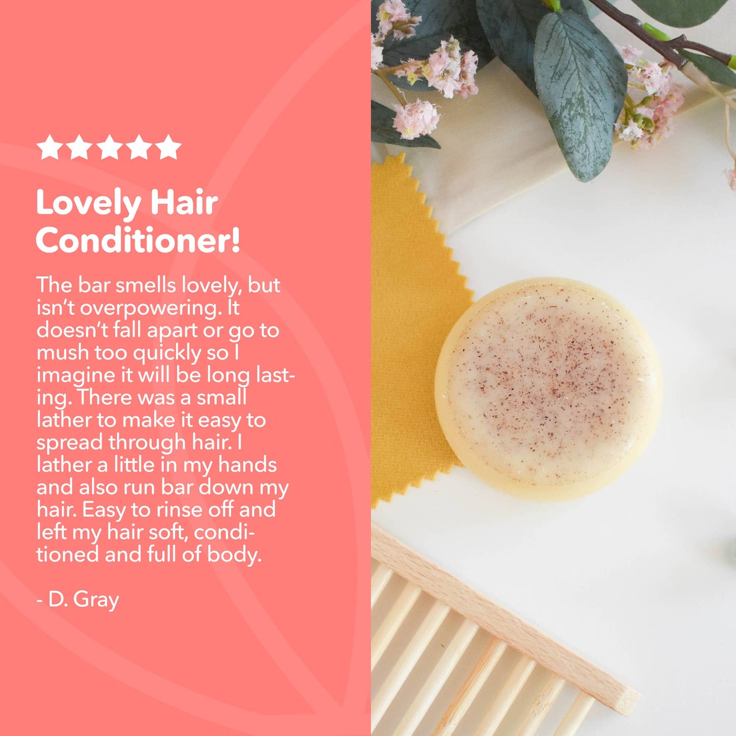 Rose, Grapefruit, Lavender, Solid Conditioner