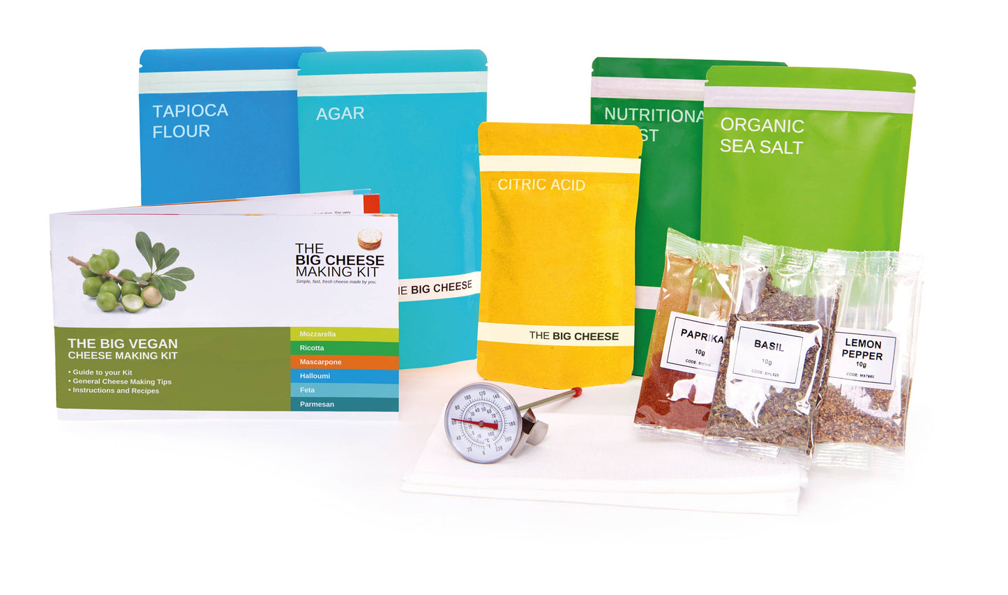 BIG VEGAN CHEESE MAKING KIT foodie-gift gluten-free eco gift