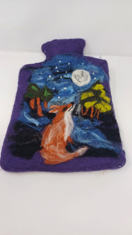 Hot Water bottle and felted cover
