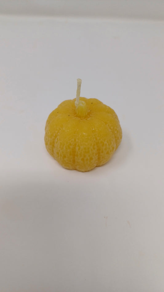 Small Bees Wax Pumpkin Candle