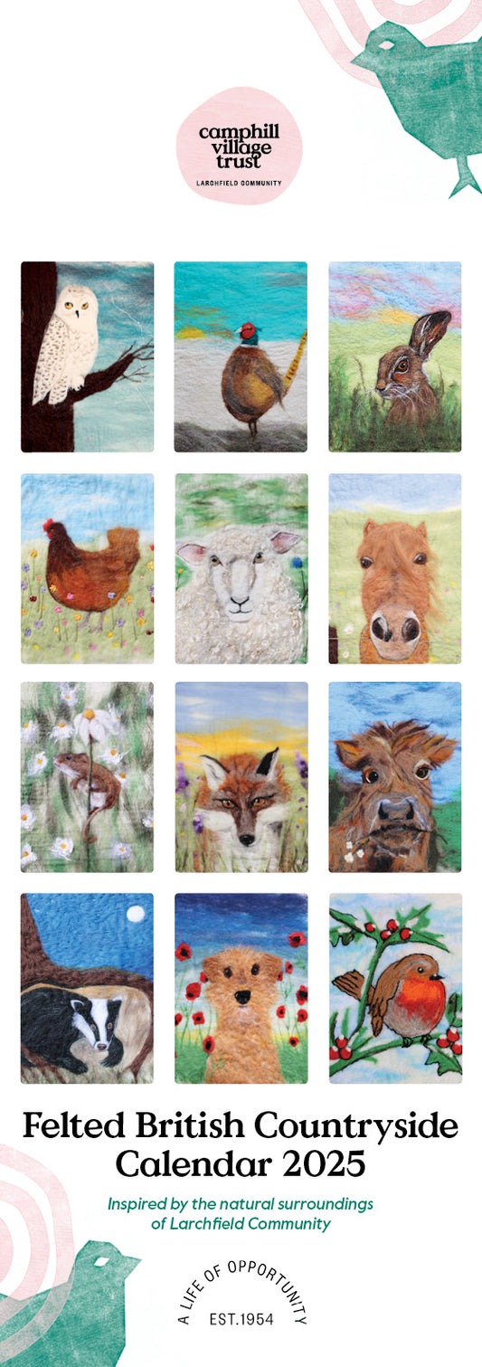 Felted British Countryside 2025 Calendar