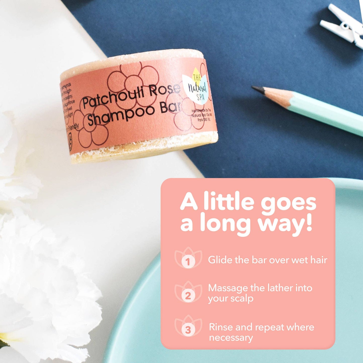 Patchouli Rose Shampoo Bar - Suitable for all hair types