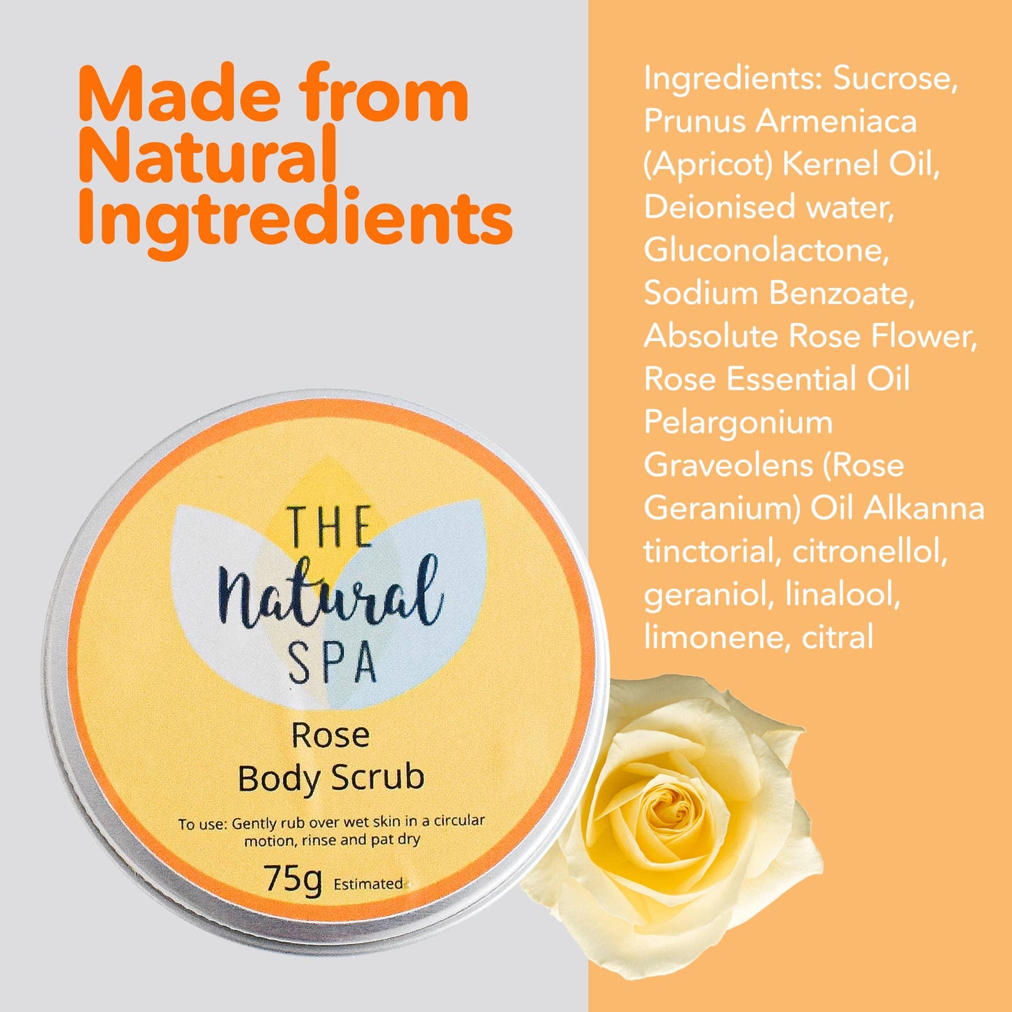 Rose Geranium 200g Body Scrub - Exfoliator - Vegan Skincare