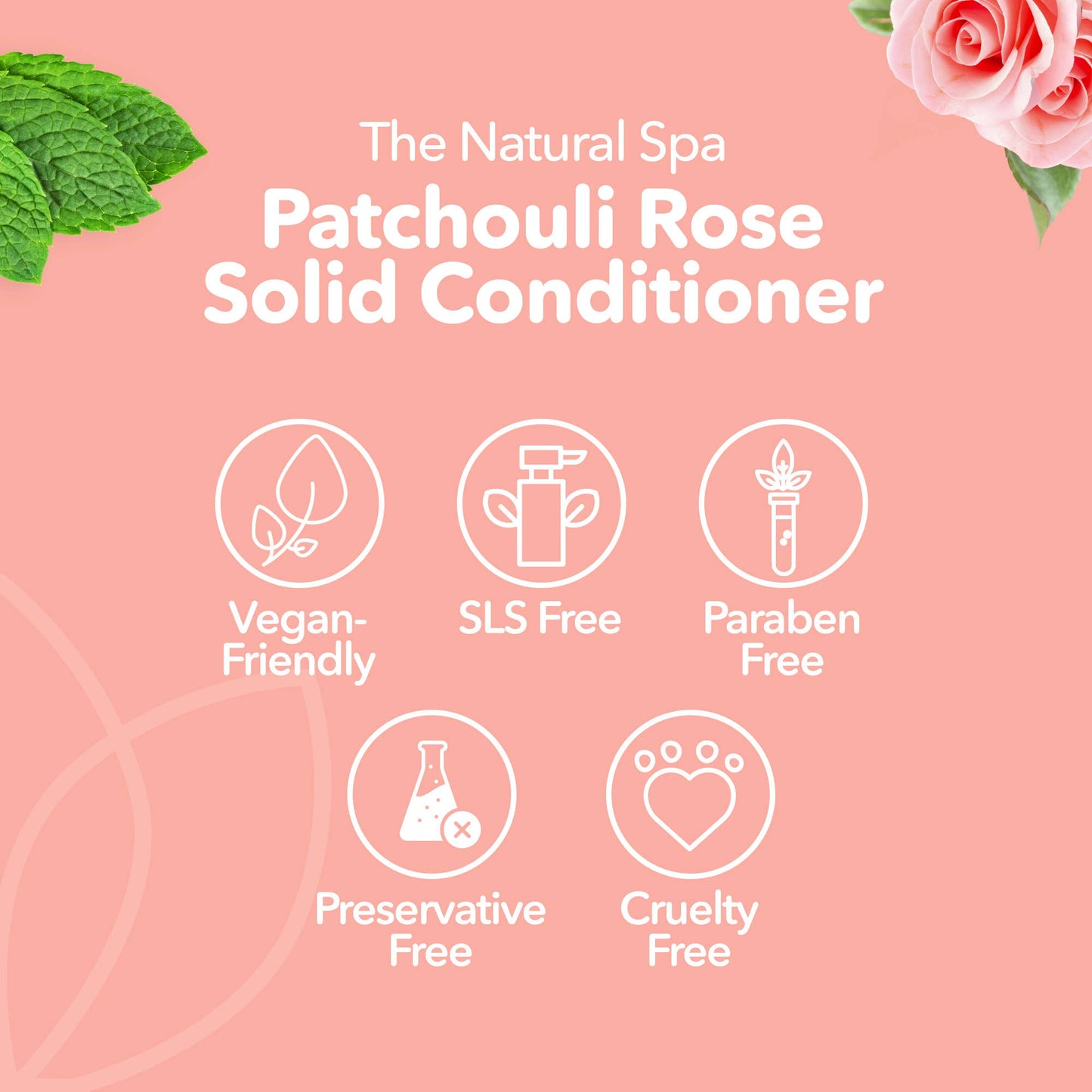 Patchouli Rose Conditioner bars for hair - Tangle free