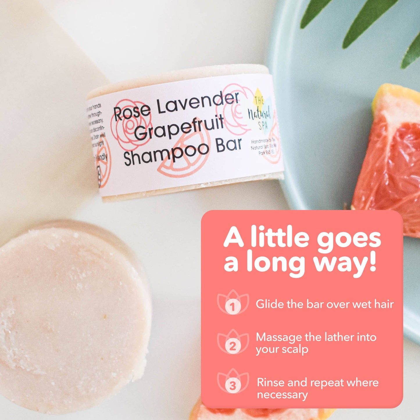 Rose, Lavender, Grapefruit Shampoo Bar