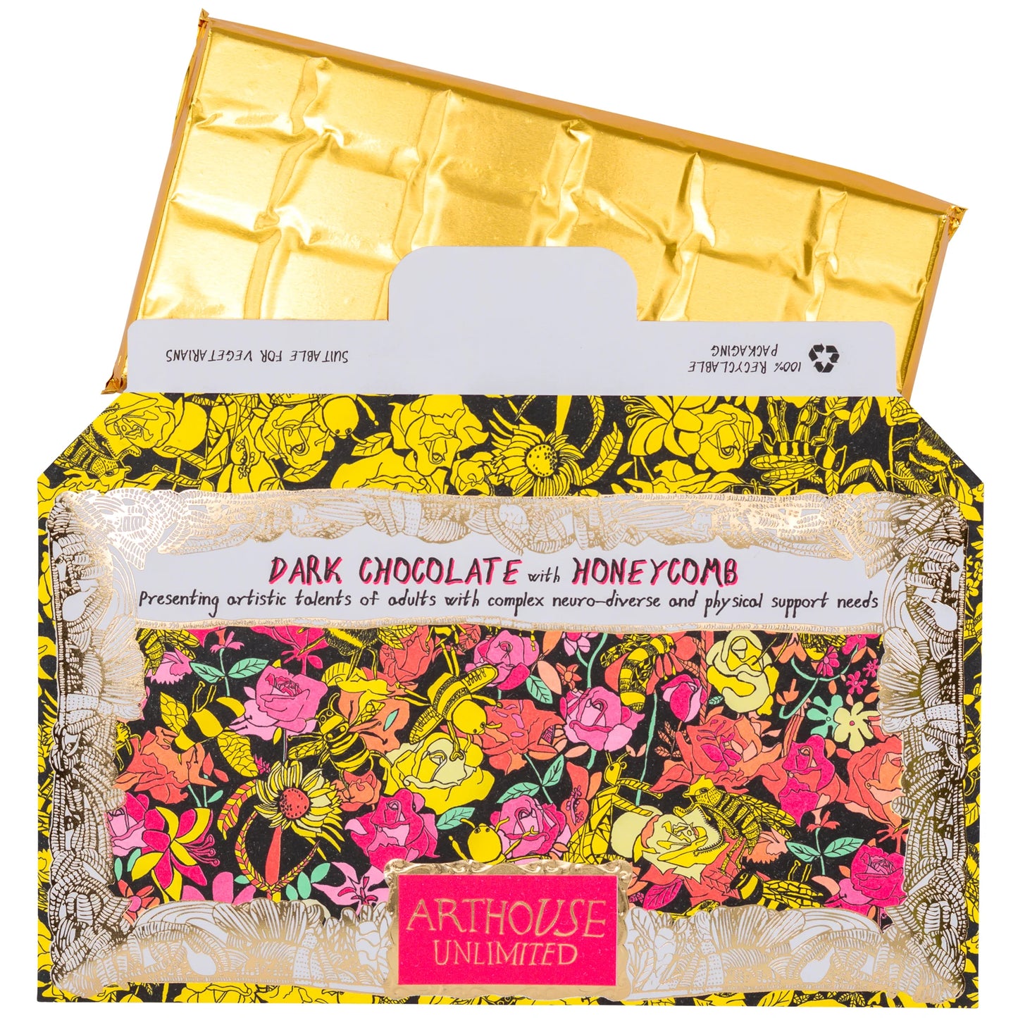 ARTHOUSE Bee Free Dark Chocolate with Honeycomb