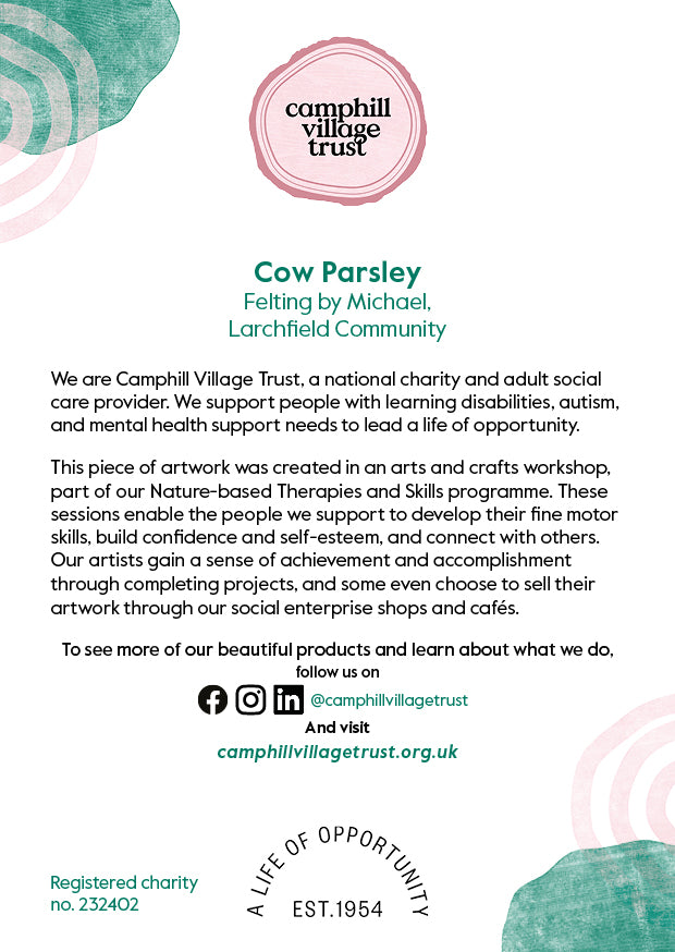 Pack of 12 Felt-work Flora & Fauna Greetings Cards