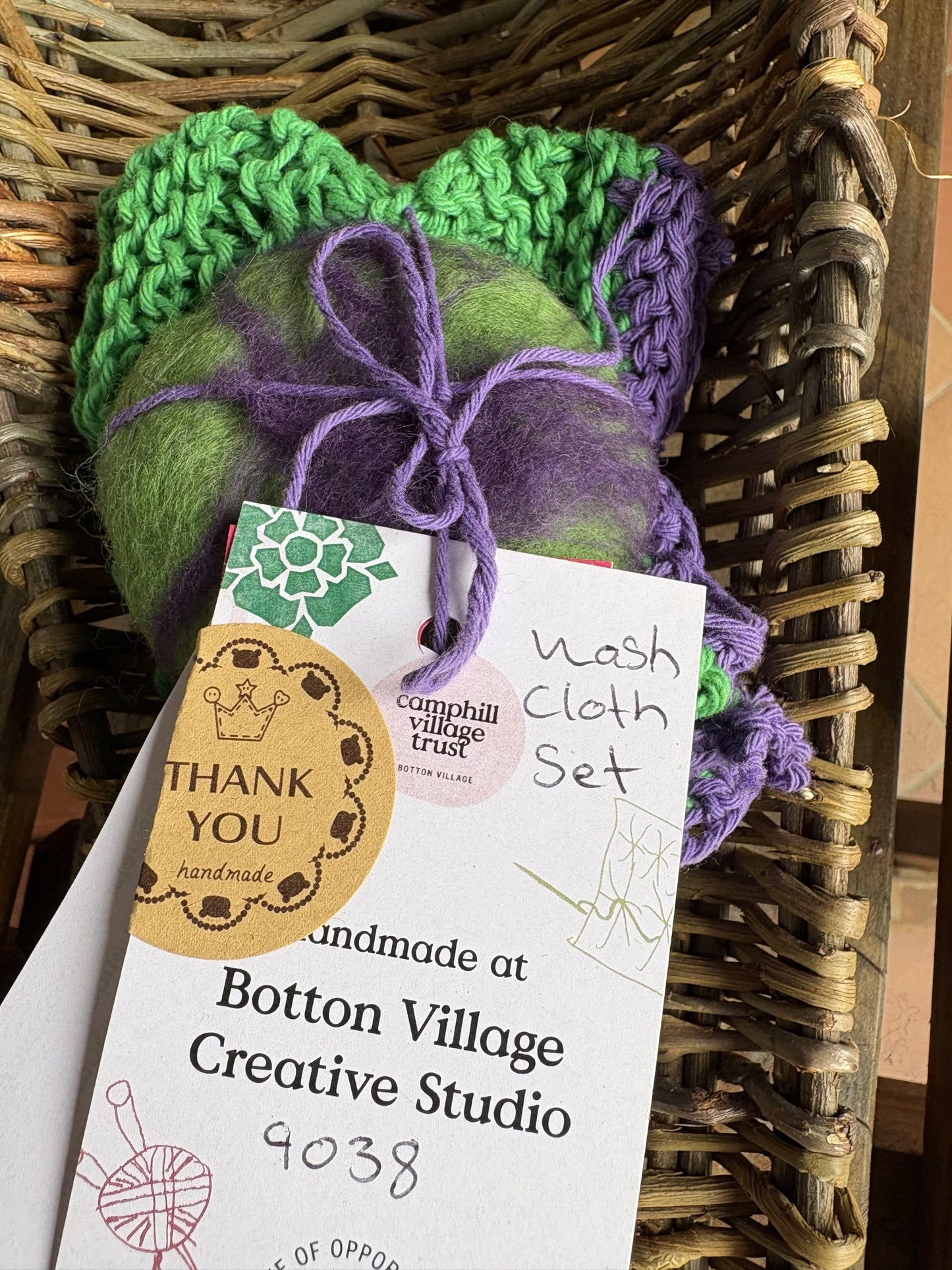 Felted Soap and Wash Cloth Set