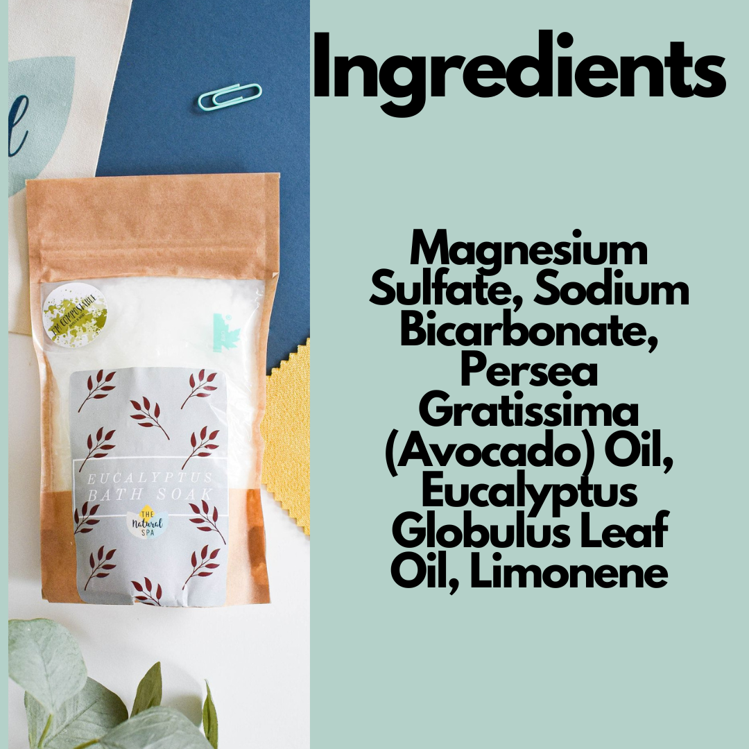 Eucalyptus Bath Salts - Essential oil - Eco - vegan