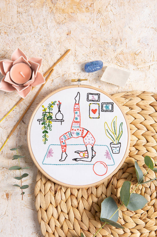 Yoga Embroidery Kit (Stretch) | Complete Craft Kit