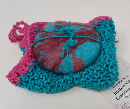Felted Soap and Wash Cloth Set