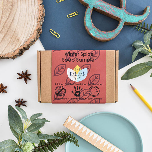 Winter Spice Soap Sampler Box - 4 pieces Letterbox Gift Set