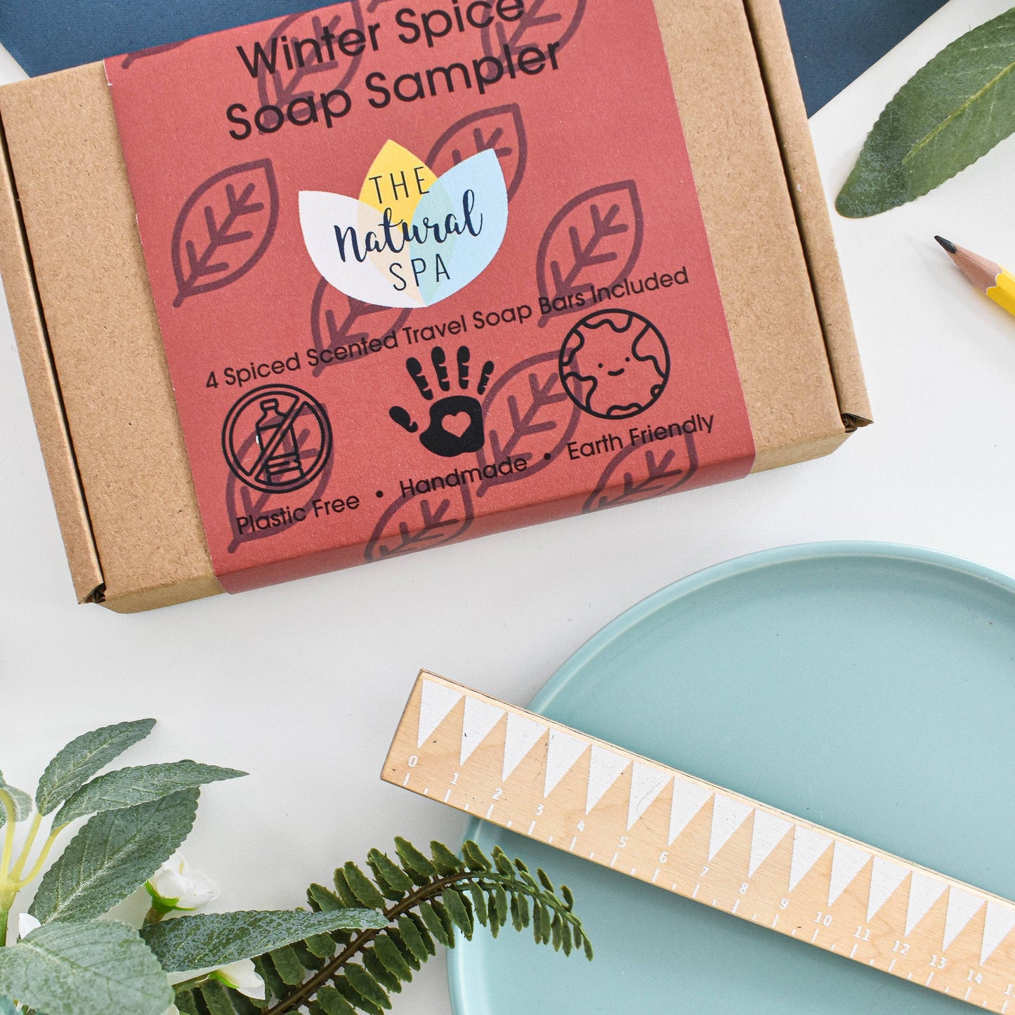 Winter Spice Soap Sampler Box - 4 pieces Letterbox Gift Set