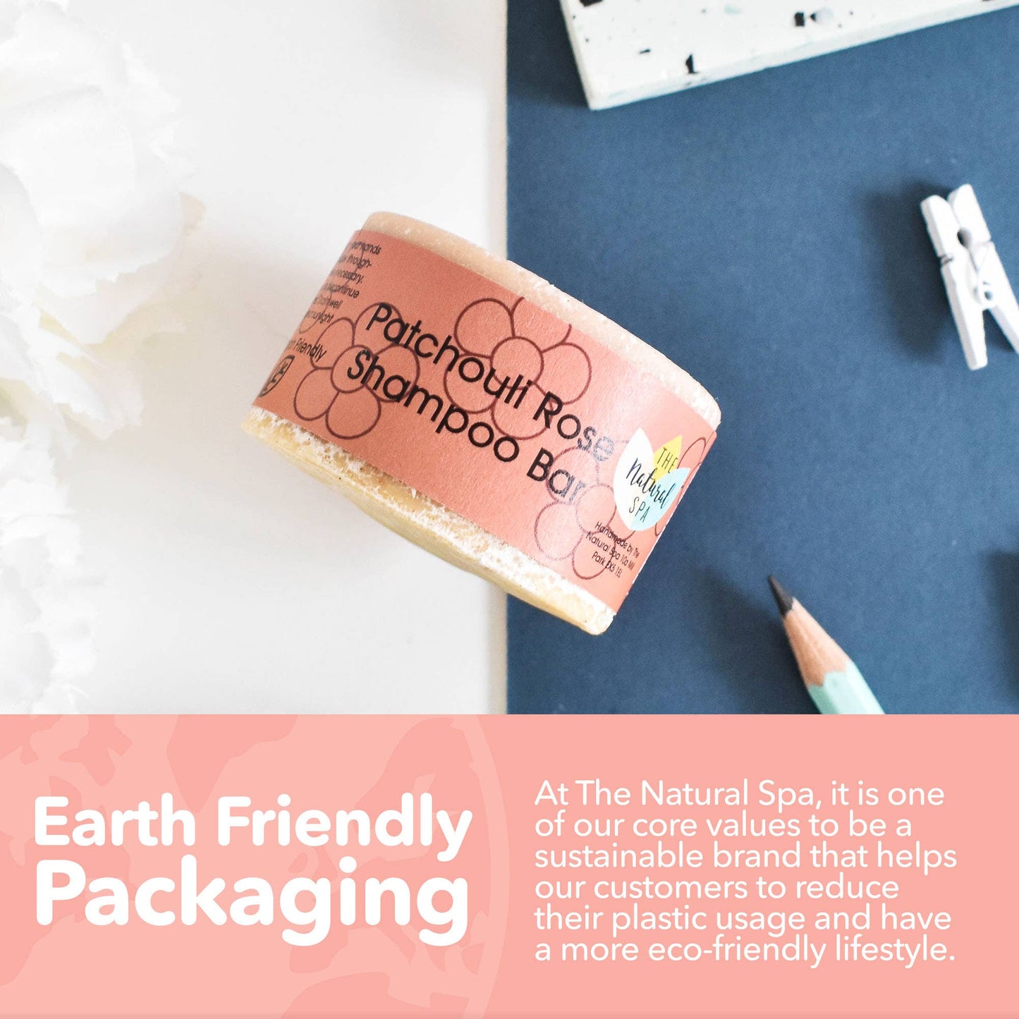 Patchouli Rose Shampoo Bar - Suitable for all hair types