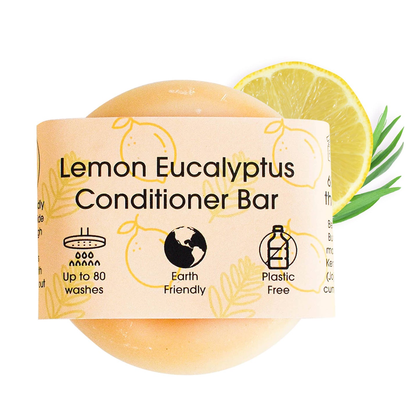 Lemon, Eucalyptus, Solid Conditioner for all hair types