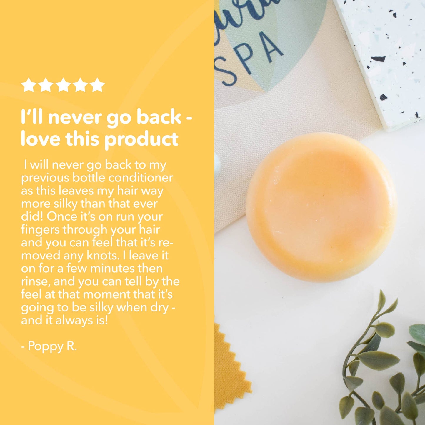 Lemon, Eucalyptus, Solid Conditioner for all hair types