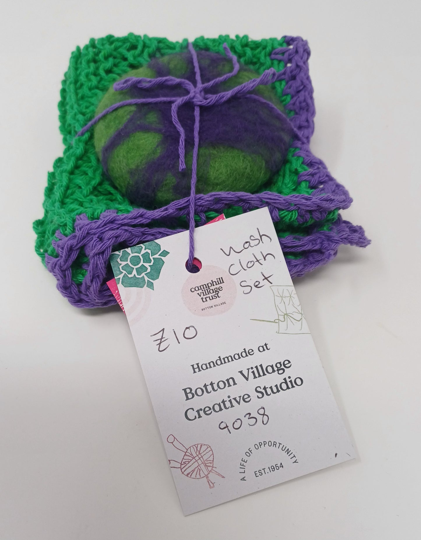 Felted Soap and Wash Cloth Set