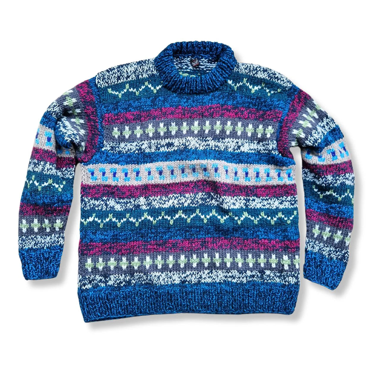 Chunky Hand-Knitted Nordic-Style Jumper