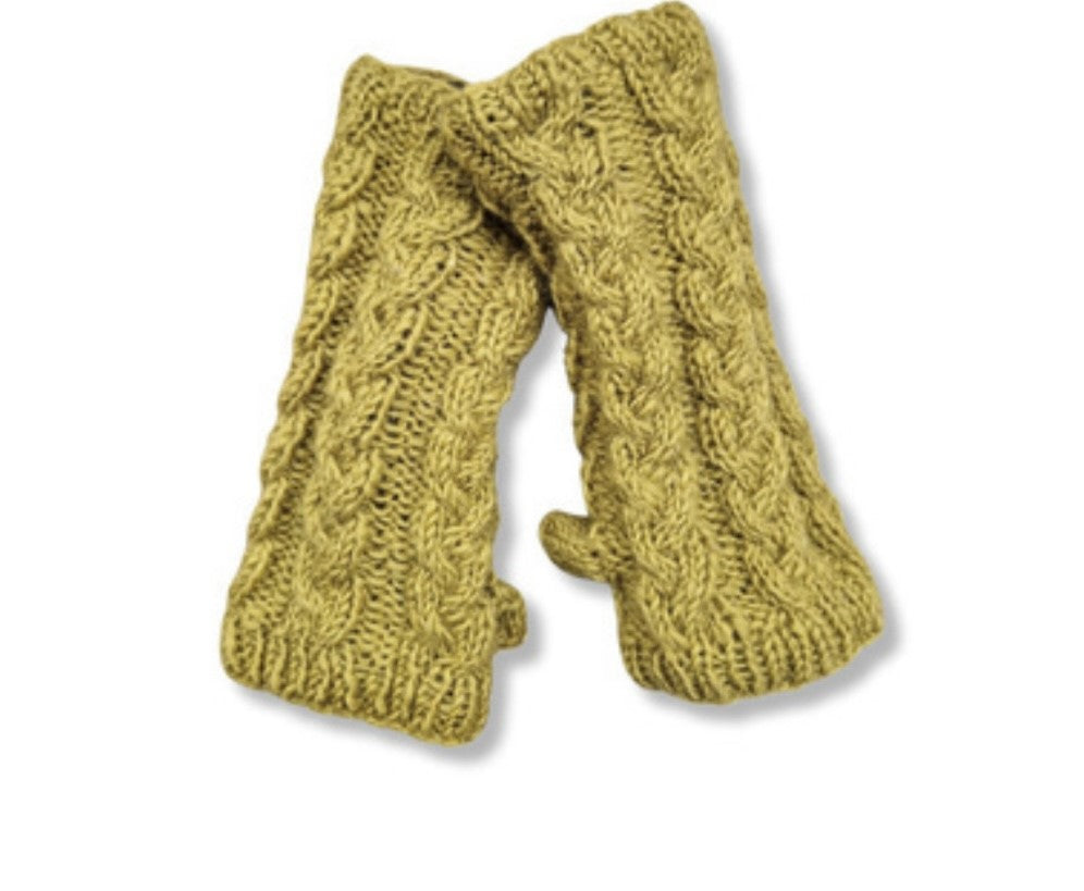 Cable Knit Wrist Warmers
