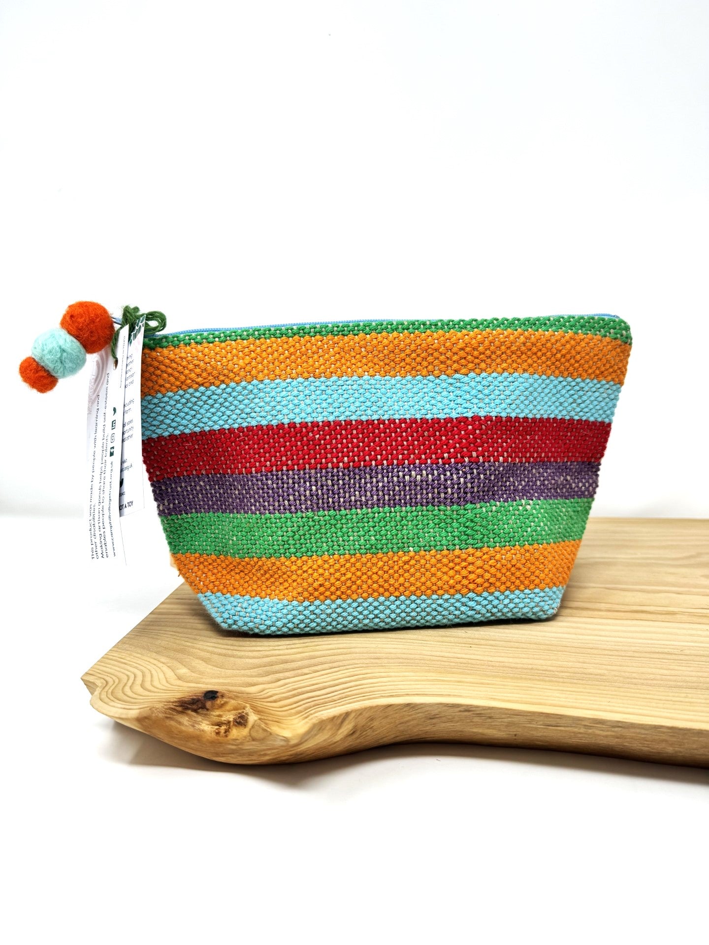 Hand-woven Stripy Makeup Bag