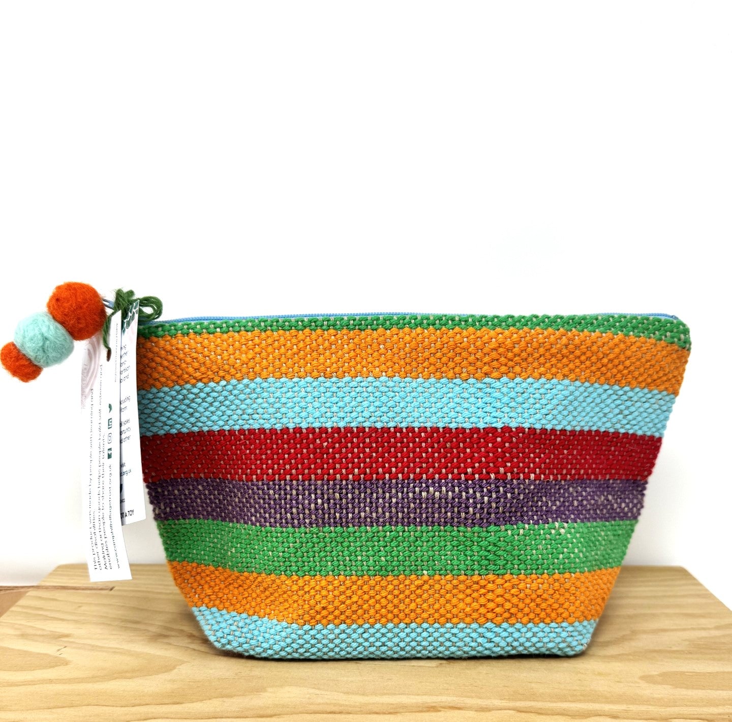 Hand-woven Stripy Makeup Bag