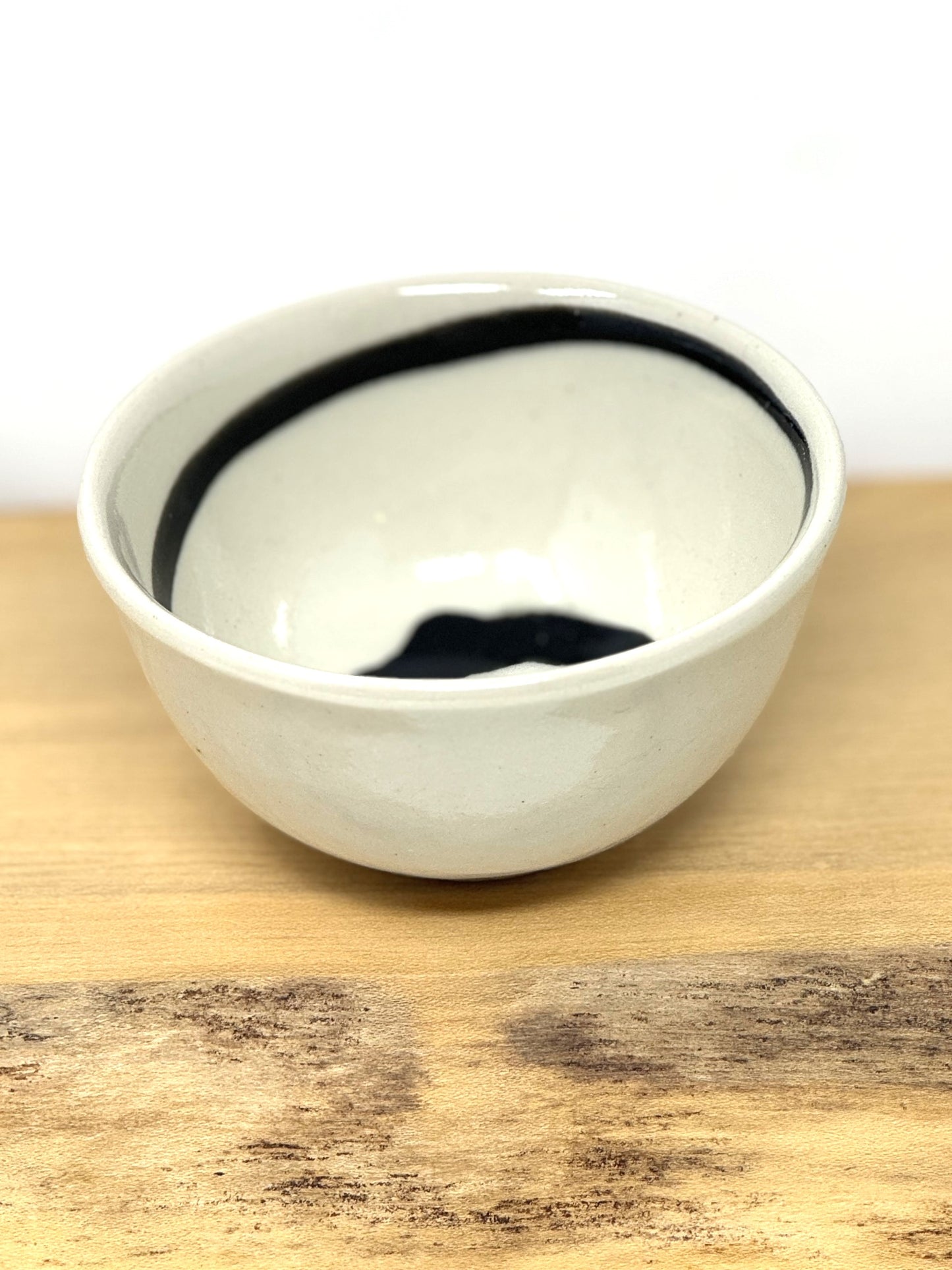 Small Stoneware Bowl Black and White