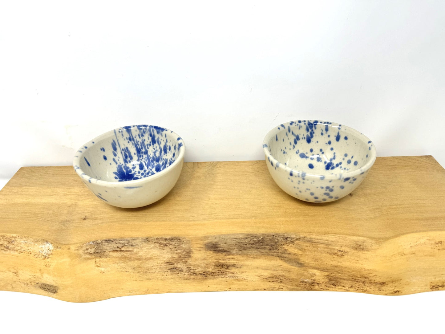 Small Stoneware Bowls- Blue Splash