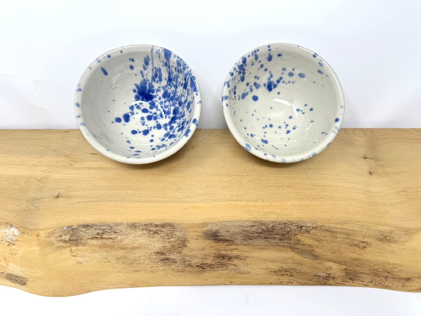 Small Stoneware Bowls- Blue Splash