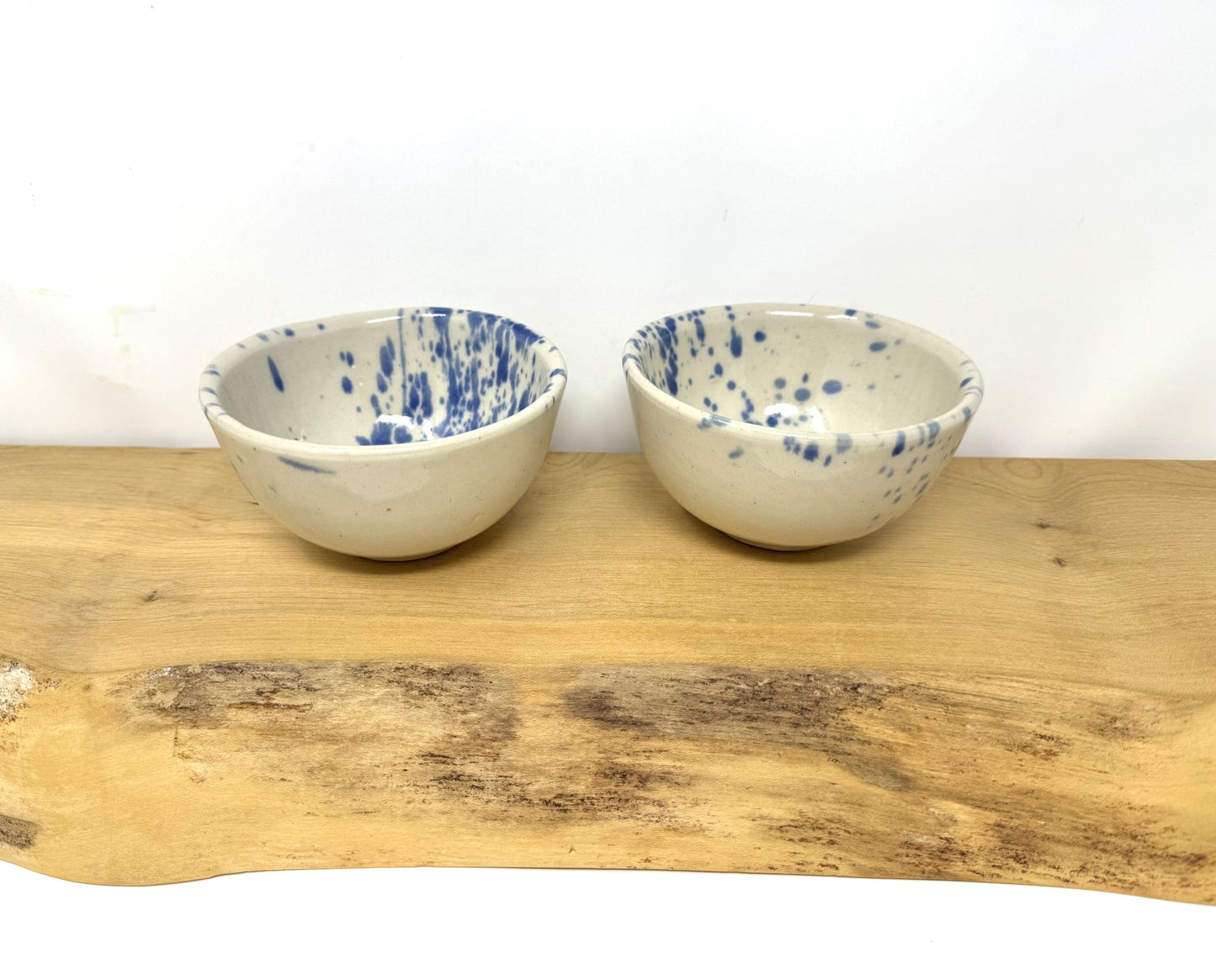 Small Stoneware Bowls- Blue Splash