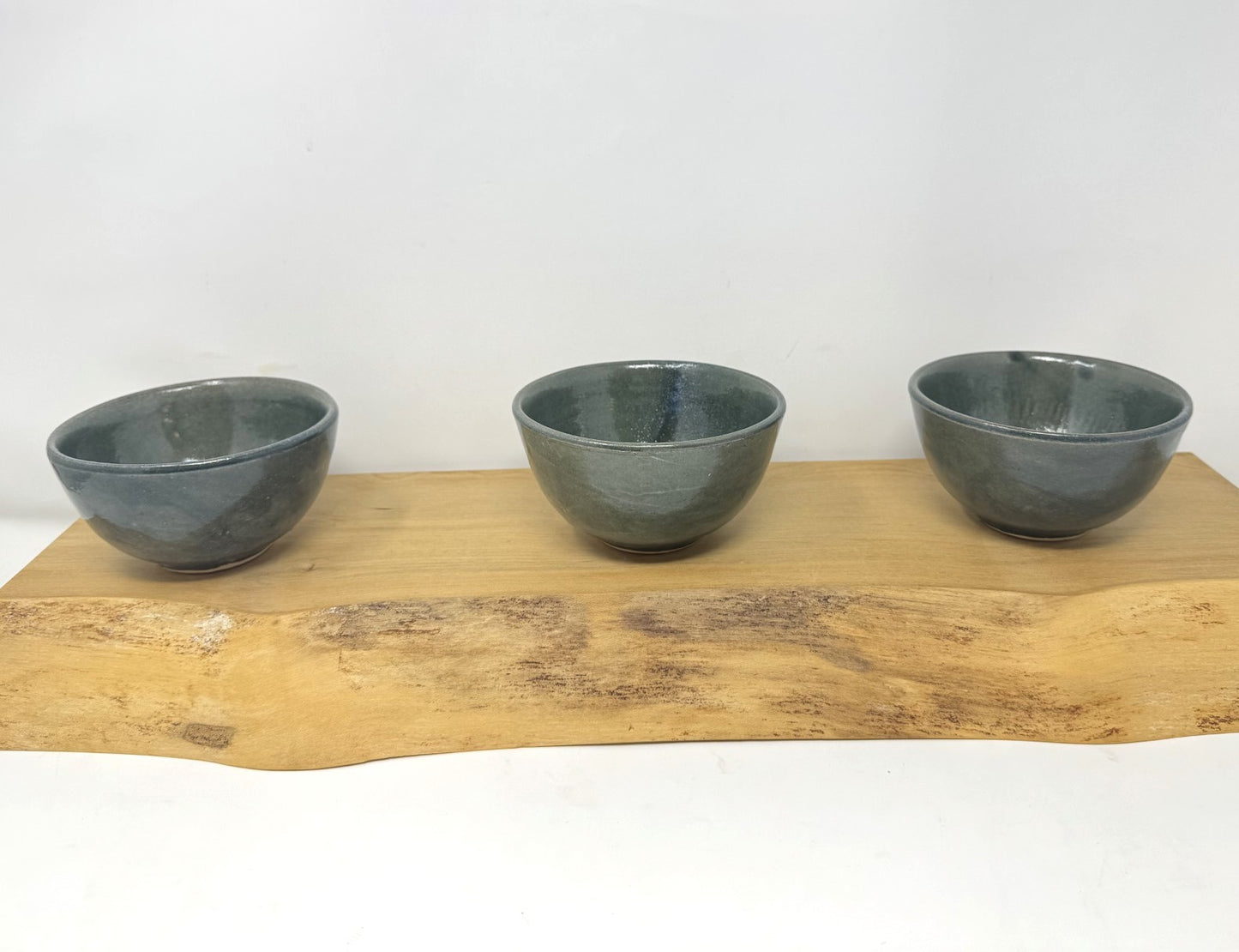 Small Stoneware Bowl, Dark Olive