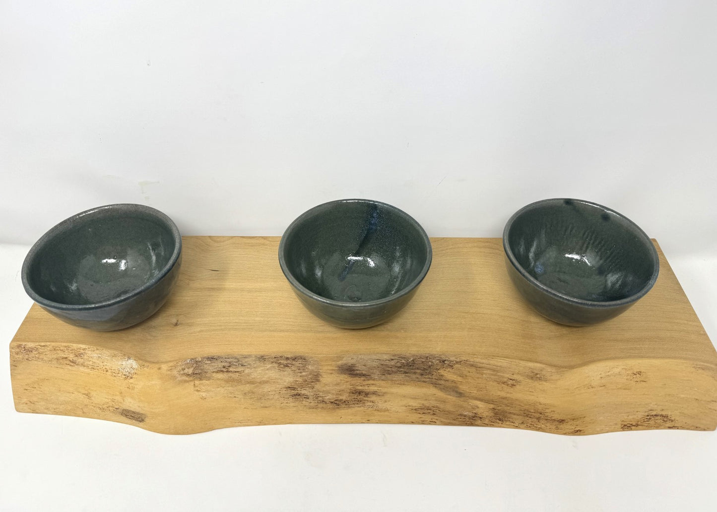 Small Stoneware Bowl, Dark Olive