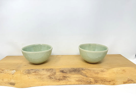 Small Stoneware Bowl, Pale Green Glaze