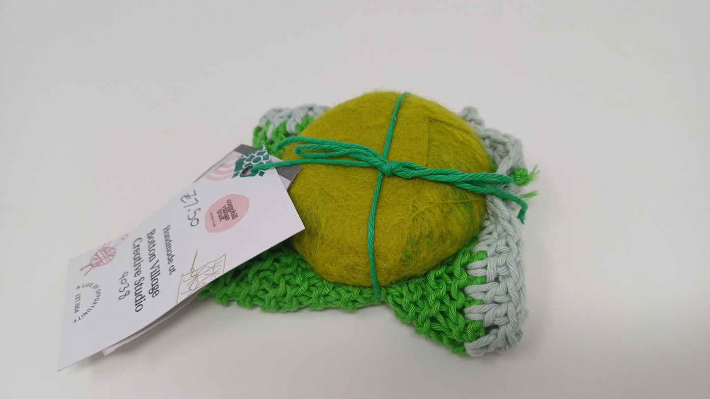 Felted Soap and Wash Cloth Set