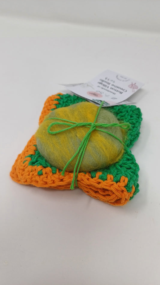 Felted Soap and Wash Cloth Set