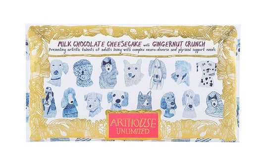 ARTHOUSE Blue Dogs Milk Chocolate Cheesecake with Gingernut Crunch