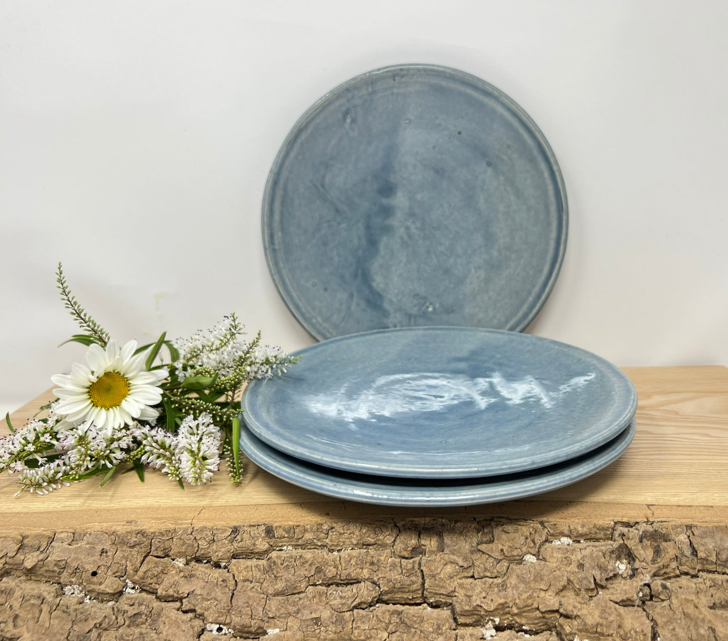 Light Blue Stoneware Side Plate