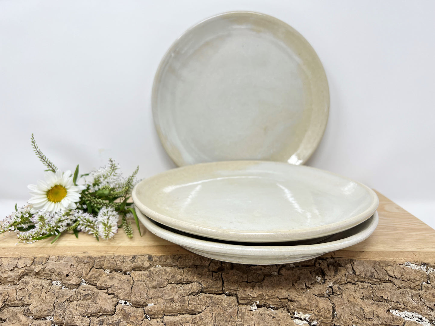 Natural Rustic Stoneware Dinner Plate