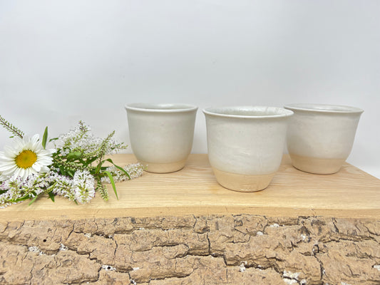 White Glaze Stoneware Beaker