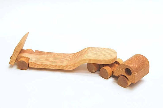Wooden Low Loader Toy Truck