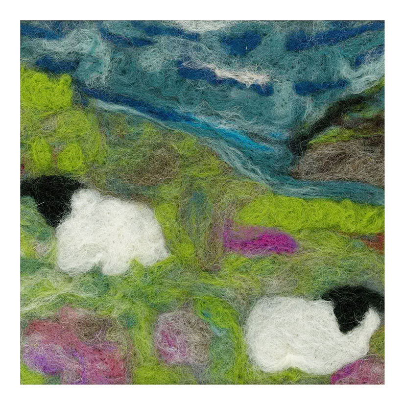 Moor Sheep By The Stream Greeting Card